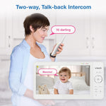 VTech [2025 Upgrade Baby Monitor with 7" IPS Screen, Pan Tilt Zoom Camera, No WiFi Video Baby Monitor with Camera and Audio, Multi-Color Night Light, 2-Way Talk, Lullabies, Advanced HQ Max