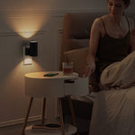 L LOHAS LED Night Light Plug in, Modern Night Lights Plug into Wall, Dusk to Dawn Sensor, Soft White 3000K, 0-100LM Adjustable Brightness, Dimmable Night Lights for Hallway Bedroom Stairway, 2 Pack