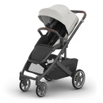 UPPAbaby Cruz V3 Stroller - from Birth + Car Seat Compatible - Full-Size, Reversible Seat - Infant Insert, Bug and Rain Shields Included - Declan (Oat Mélange/Silver Frame/Chestnut Leather)