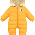 XMWEALTHY Baby Clothes Cute Infant Toddler Snowsuit Warm Newborn Boy Girl Winter Coats Hooded Zip Jumpsuit
