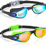 Aegend Kids Swim Goggles, Pack of 2 Swimming Goggles for Children Boys & Girls Age 3-14