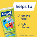 Orajel Naturals Fluoride-Free Toothpaste and Finger Brush for Babies, 1 Oz