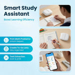 AI Voice Sticker Printer for Kids, Voice-Activated AI Image Generator & Thermal Sticker Maker, 13 Rolls Paper & 6 Pens Included, Portable Inkless Mini Printer for Learning, Journaling & DIY, White