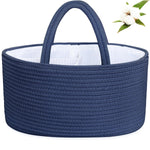 ABenkle Diaper Caddy Organizer, Boho Rustic Cotton Rope Nursery Baby Basket, Changing Table Organizer for Baby Diaper Storage and Baby Shower