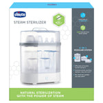 Chicco 3-in-1 Modular Electric Steam Sterilizer for Baby Bottles, Feeding Accessories, and More | Eliminates 99.9% of Germs | 3 Configurations | Automatic Shut-Off and Quiet Operation