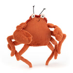 Jellycat Crispin Crab Stuffed Animal, Medium 8 inches - Ocean & Sea Plush Toy - Classic Children's Gift