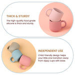 Mintlyfe Pack of 2 Silicone Drinking Mug Cup for Toddler Kids and Children (Color 4)