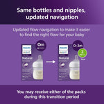 Philips Avent Natural Baby Bottles with Natural Response Nipples (Slow Flow, Flow 2), 4oz, 4-Pack, SCY900/04