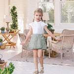 Dalukit Toddler Baby Girls Skorts Skirt Little Girls Ruffle Flying Skirts Front Hem Solid Casual Stretch Skort for Baby Girls Grey