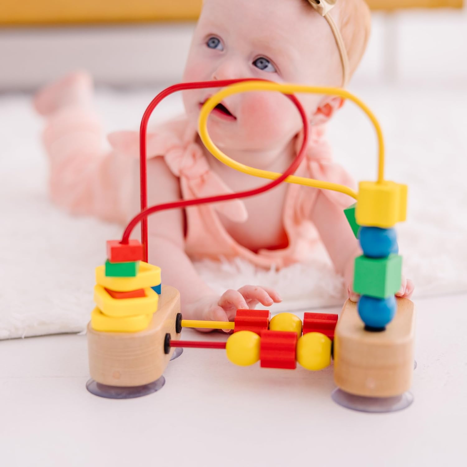 Melissa & Doug First Bead Maze - Wooden Educational Toy 4.2 x 7 x 8.6 inches ; 1.3 pounds