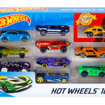 Hot Wheels Toy Cars & Trucks 10-Pack, Set of 10 1:64 Scale Vehicles, Includes Race Cars, Semi, Rescue or Construction Trucks (Styles May Vary)