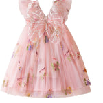 NNJXD Baby Girl Tulle Dress Casual Flower Embroidery Toddler Dresses