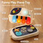 KidsMind Baby Play Mat Gym,4-in-1 Baby Kick and Play Piano Tummy Time Mat Learning Walker-Musical Activity Center with Lights Seat and Push Walkers Ideas for Baby Newborn 0-6-12 18 Months Boy Girl
