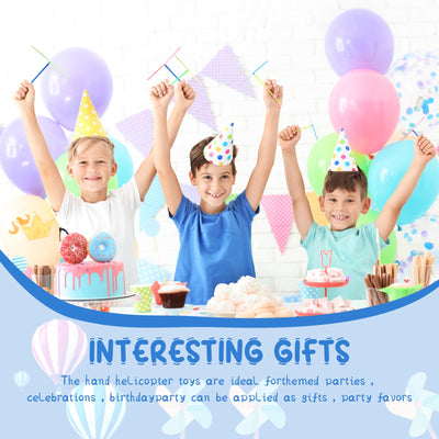 50set Flying Helicopter Toys Set, 50 Propeller+ 50 Rod,Hand Helicopter, Party Favors Outdoor Toy for Kids Ages 4-8, Gift Summer Outside Yard Activities Birthday Gifts 3 5 6 Year Old Girl Boys