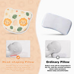Eureka Baby Memory Foam Pillow, Skin-Friendly & Breathable, Soft & Cosy, Easy Clean & Machine Washerable, Ideal for Perfect Head Shape, Infants Nursing Pillow for Boys & Girls (Pink)