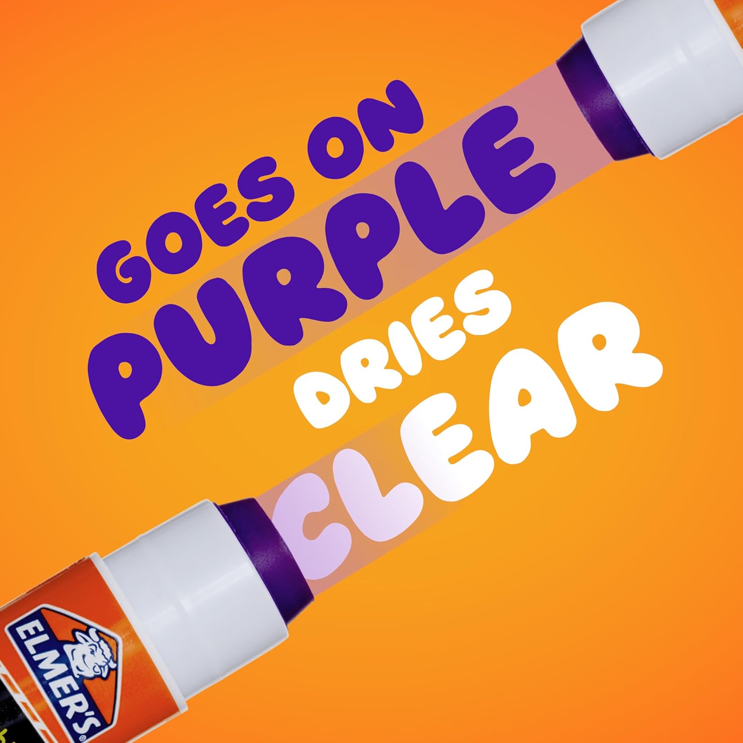 Elmer's Disappearing Purple School Glue Sticks, Washable, 7 Grams, 30 Count