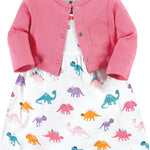 Hudson Baby Baby Girls' Cotton Dress and Cardigan Set
