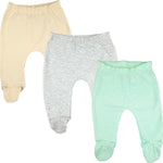 123 Bear Baby Soft Cotton Spandex Pants with Feet