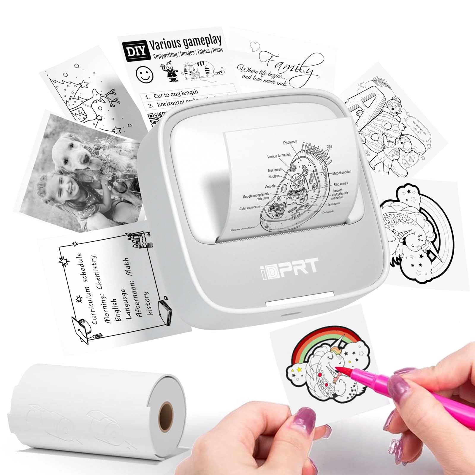 iDPRT Sticker Printer, Portable Sticker Maker Machine, Mini - Art ...
