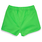 RUGGEDBUTTS Boys UPF50+ Sun Protected Stretch Dolphin Hem Swim Trunks - Neon Lime, 3-6m