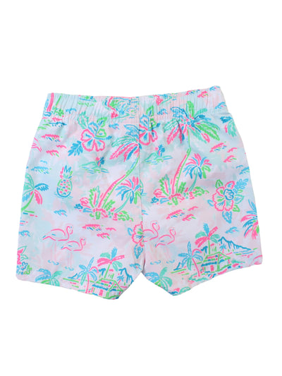 RUGGEDBUTTS Boys UPF50+ Sun Protection Novelty Swim Trunks - Neon Sherbet Cane, 18-24m