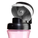 Chicco My Tumbler Toddler Sippy Cup for 2+ Years, 12oz Spill-Proof when Closed Water Bottle with Free-Flow Spout, Flip-Up Carry Handle, Easy Grip, BPA Free, Pink