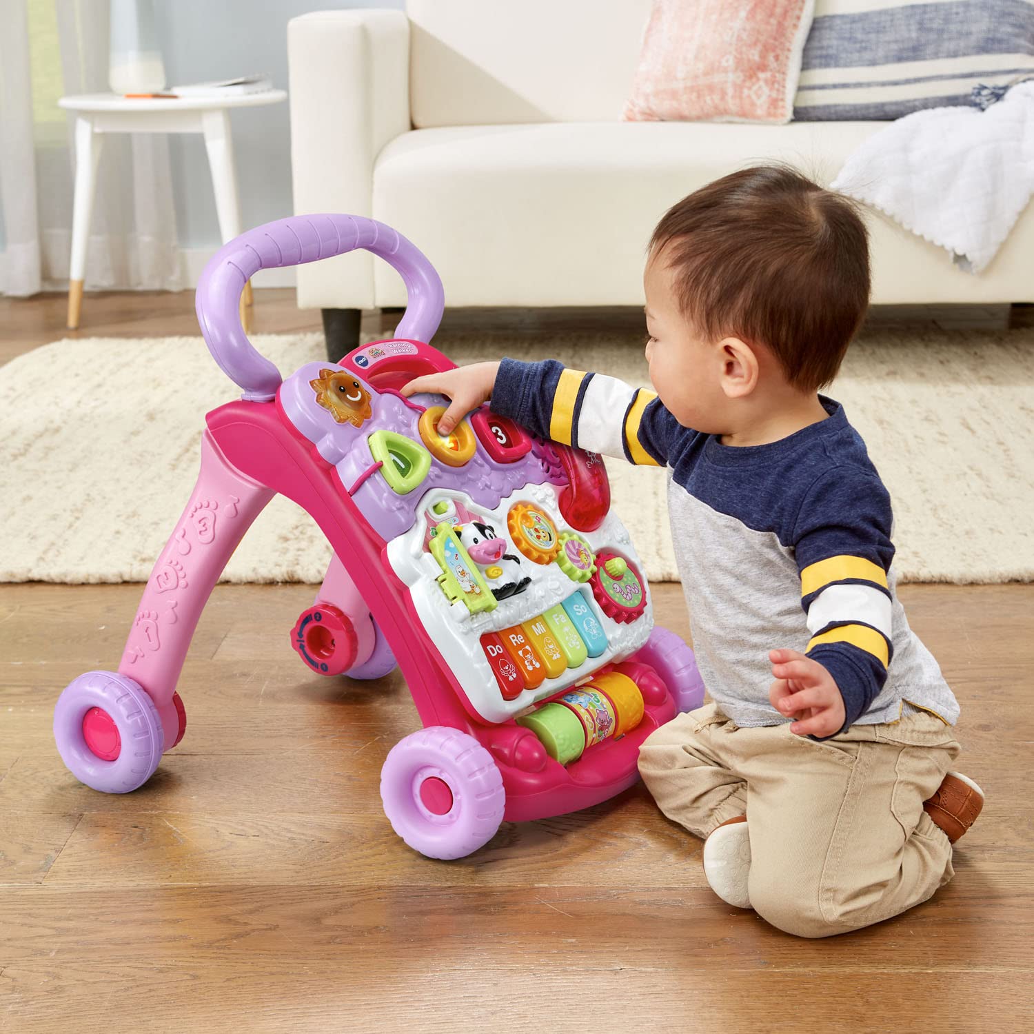 VTech Sit-to-Stand Learning Walker (Frustration Free Packaging), Pink