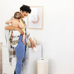 Ubbi Stainless Steel Diaper Pail, Odor Locking, No Special Bag Required, Award-Winning, Registry Must-Have, Matte Ivory