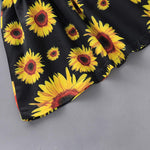 Kucnuzki Toddler Girl Clothes 2t 3t Cute Girl Clothes Blue Flowy Summer Sunflower Birthday Dress Sleeveless Ruffle Denim Bow Dress Spring Party Jean Dresses