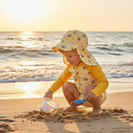 Lefyira Baby Boys Girls Swimsuit Bee Outfit Zipper Bathing Suit Rash Guard Long Sleeve Swimwear Striped Summer Clothes (15 Yellow, 18-24 Months)