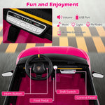 Costzon Licensed Pink Lamborghini Ride on Car, 24V 4WD 2-Seater Battery Powered Kids’ Electric Vehicles w/Remote Control, LED Lights & Music, Kids Car Toy for Boys & Girls Aged 3-8, Gift (Pink-S311)