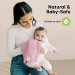 KeaBabies Cotton Muslin Burp Cloths Baby Boy, Girl - 5-Pack Soft & Absorbent Burping Cloth for Babies, Large Baby Towels & Washcloths for Newborn, Spit Up Rags, No Shrink, 20x10" (Lavender)