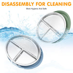 JVEOO Stainless Steel Toddler Plates with Suction, 4 Pack Kids Baby Plates Set with Sturdy Silicone Suction Base Easy to Clean 9 inch