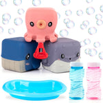ArtCreativity Bubble Blowing Animals for Kids - Set of 3 - Animal Toys with 2 Bottles of Solution and Dipping Tray - Aquatic Party Favors for Kids - Under The Sea Party Supplies