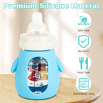 3 Pack Silicone Sleeves for Mam Glass Baby Bottles 6oz,Anti Breakage Baby Bottle Holder Compatible with MAM Baby Bottle.