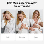 TSRETE Breast Pump, Double Wearable Breast Pump, Electric Hands-Free Breast Pumps with 2 Modes, 9 Levels, LCD Display, Memory Function Rechargeable Double Milk Extractor-24mm Flange, White