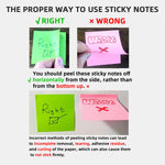 RAINBAM Cute 4 Pack/200 Sheets 3x3 inch Sticky Notes Set, Adorable Cartoon Memo Pads with High-Adhesive, Reusable Tearable Post it Notes for Journal Planners Office School Home, Bulk Stationery Gift