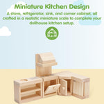 PlanToys® Kitchen Classic Set for Montessori Inspired Role Play | Pretend Cooking, Social Interaction and Practical Life Exploration | Eco Friendly Wooden Kitchen for Imaginative Learning