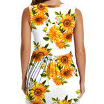 Xpenyo Womens Maternity Tank Top Sleeveless Lace Crochet Trim Peplum Cami Shirts Sunflower White 2XL