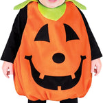 Kangaroo Toddler Halloween Costume, Unisex One-Piece Orange & Black Theme Pumpkin Outfit for Infants