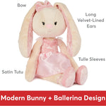 GUND Take-Along Friends Plush, Curtsy Ballerina Bunny, Bunny Stuffed Animal for Ages 1 and Up, Pink, 15"