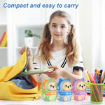 Manual Pencil Sharpener for Kids. 5-Point Selector. Small Handheld Pencil Sharpener. Quiet for Home Desks and School Classroom. Cute (Pink)