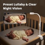 NETVUE Peekababy Baby Camera Monitor, Wireless Baby Monitor with Camera & Audio, 4-in-1 Crib Mount, Smart App, Sleep Analysis & Two-Way Talk (White)