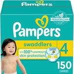 Pampers Baby Diapers - Swaddlers - Size 0, 84 Count, Ultra Absorbent Disposable Newborn Diaper
