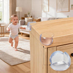 Extra Large Ultra Safe Baby Corner Protector Cover - 16 Piece Furniture Clear Corner Protector, Super Adhesive, Easy to Install Child Safe Set (Clear Round)