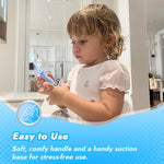 Papablic Toddler Sonic Electric Kids Toothbrush for Ages 1-3 Years, Baby Electric Toothbrush with Cute Penguin Cover and Smart LED Timer, 2 Brush Heads (Pippin)