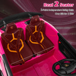 Costzon Licensed Pink Lamborghini Ride on Car, 24V 4WD 2-Seater Battery Powered Kids’ Electric Vehicles w/Remote Control, LED Lights & Music, Kids Car Toy for Boys & Girls Aged 3-8, Gift (Pink-S311)