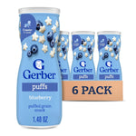 Gerber Baby Snacks Puffs Variety Pack, Banana & Strawberry Apple, 1.48 Ounce - 2 count of four packs, Package may vary, 1.48 Ounce (Pack of 8)