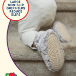 Fruit of the Loom Cozy Thermal Wrap Booties with Non-Slip Grips for Baby & Toddler Girls, Boys, Unisex - Midnight (12-18 Months)