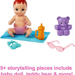 Barbie Skipper Babysitters Inc Playset with Doll, Stroller, Baby Doll & 5 Accessories, Remove Stroller Seat for Carrier
